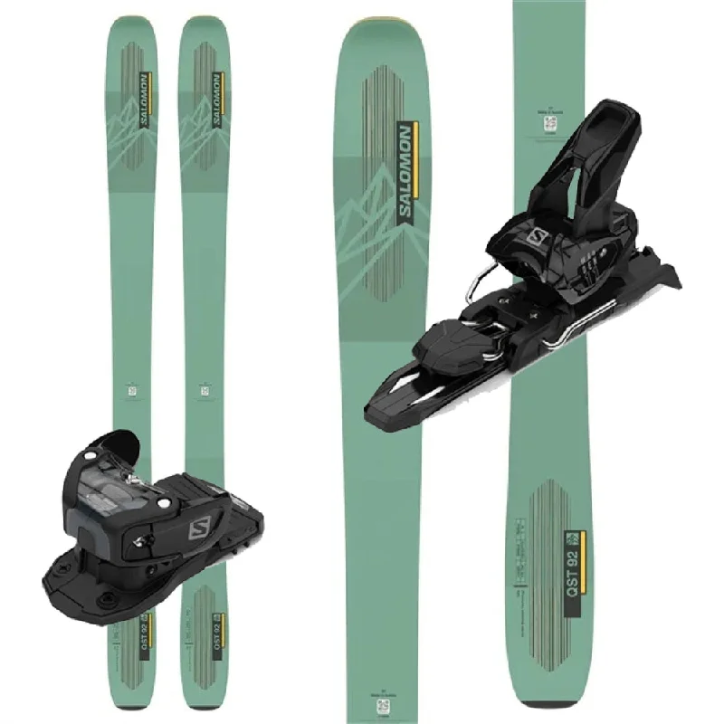 Ski Bindings for winter trails-Salomon QST 92 Skis W/ Salomon Warden 11 Bindings - 2023