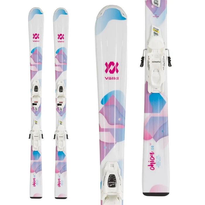 Ski Bindings for alpine trails-Volkl Chica/Flair Junior 7.0 Ski W/ Binding (130-160)