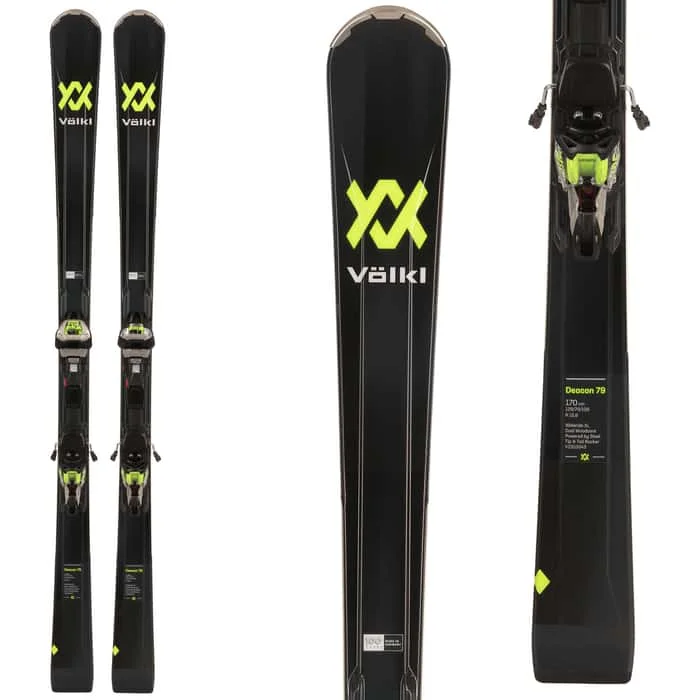 Skis with rigid edges-Volkl Deacon 79 Men's Skis W/ Marker iPT Wideride XL Bindings - 2024