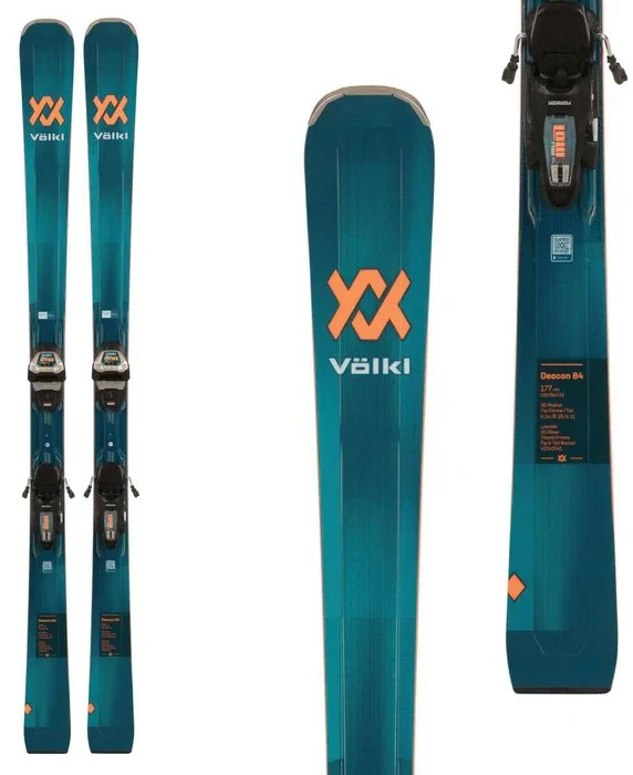 Skis for day runs-Volkl Deacon 84 Skis W/ Marker Lowride 13 GW Bindings - 2024