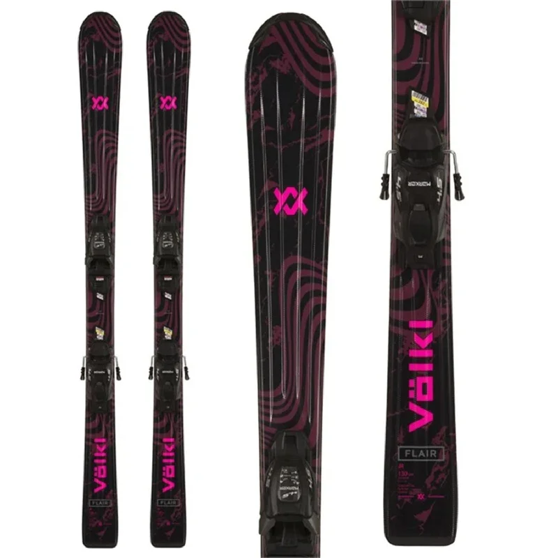 Skis for winter ridges-Volkl Kids' Flair Jr Skis w/vMotion 4.5 Jr Bindings 2025