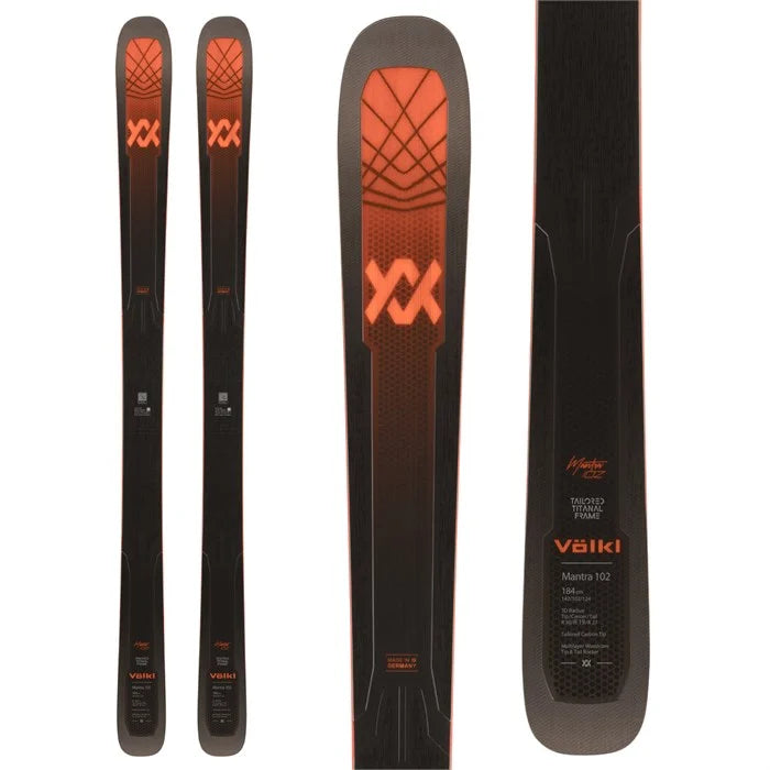 Skis with slim profiles-Volkl Mantra 102 Skis - 2025