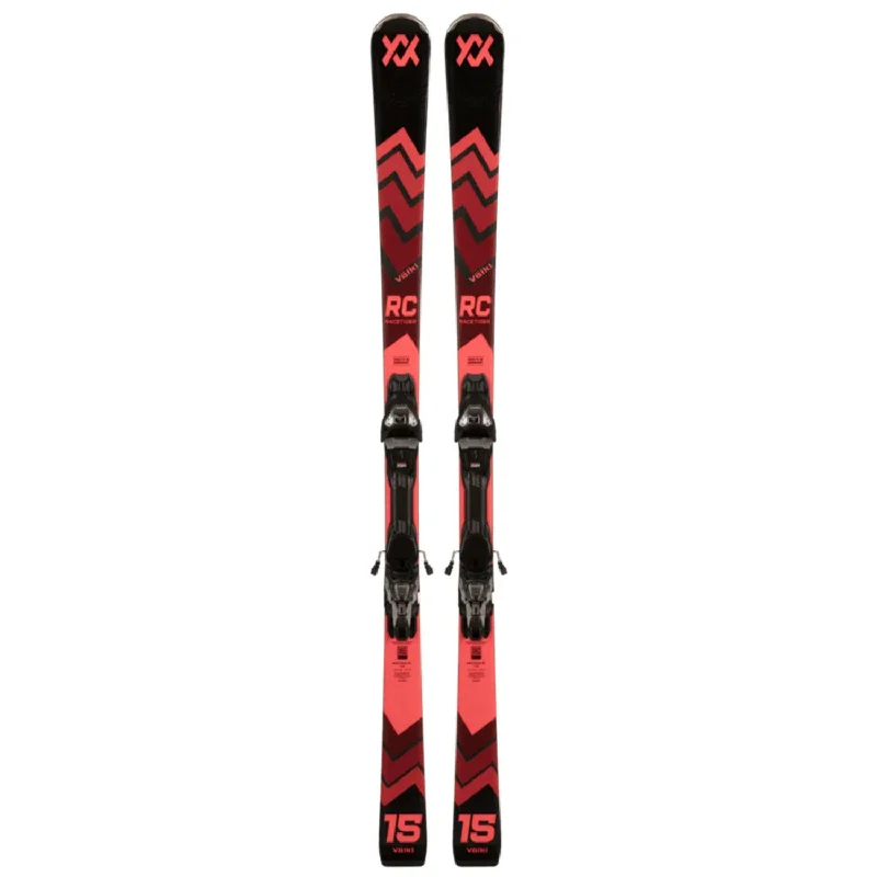 Skis with funky graphics-Volkl Racetiger RC Skis w/vMotion 12 GW Black Bindings 2025