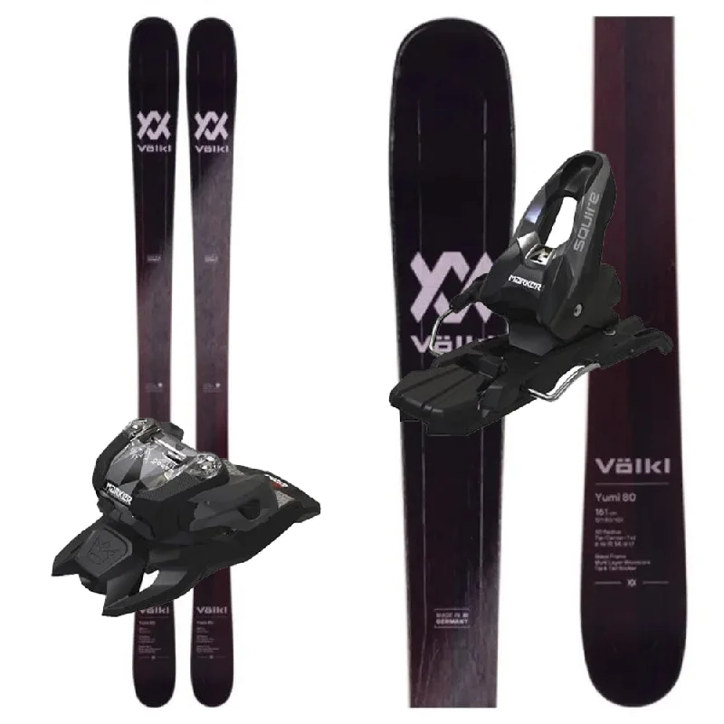 Ski Bindings for frozen trails-Volkl Yumi 80 W/ Marker Squire 10 GW Bindings - 2023